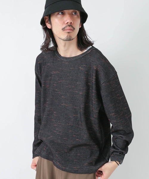 URBAN RESEARCH Sonny Label（アーバンリサーチサニーレーベル）の「『MADE IN JAPAN』 起毛ネップワッフルロングスリーブ（Tシャツ/カットソー・メンズ・グレー系その他/オフホワイト/グレー/ブラック系その他・MEDIUM/LARGE）」の2枚目の写真