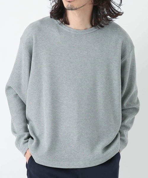 URBAN RESEARCH Sonny Label（アーバンリサーチサニーレーベル）の「『MADE IN JAPAN』 起毛ネップワッフルロングスリーブ（Tシャツ/カットソー・メンズ・グレー系その他/オフホワイト/グレー/ブラック系その他・MEDIUM/LARGE）」の4枚目の写真