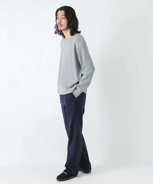 URBAN RESEARCH Sonny Label（アーバンリサーチサニーレーベル）の「『MADE IN JAPAN』 起毛ネップワッフルロングスリーブ（Tシャツ/カットソー・メンズ・グレー系その他/オフホワイト/グレー/ブラック系その他・MEDIUM/LARGE）」の19枚目の写真