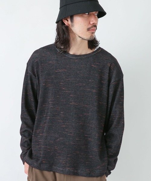 URBAN RESEARCH Sonny Label（アーバンリサーチサニーレーベル）の「『MADE IN JAPAN』 起毛ネップワッフルロングスリーブ（Tシャツ/カットソー・メンズ・グレー系その他/オフホワイト/グレー/ブラック系その他・MEDIUM/LARGE）」の9枚目の写真
