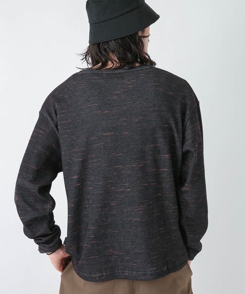 URBAN RESEARCH Sonny Label（アーバンリサーチサニーレーベル）の「『MADE IN JAPAN』 起毛ネップワッフルロングスリーブ（Tシャツ/カットソー・メンズ・グレー系その他/オフホワイト/グレー/ブラック系その他・MEDIUM/LARGE）」の17枚目の写真
