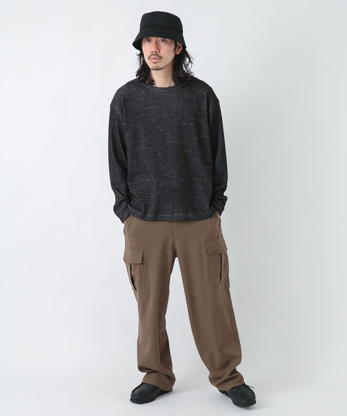 URBAN RESEARCH Sonny Label（アーバンリサーチサニーレーベル）の「『MADE IN JAPAN』 起毛ネップワッフルロングスリーブ（Tシャツ/カットソー・メンズ・グレー系その他/オフホワイト/グレー/ブラック系その他・MEDIUM/LARGE）」の14枚目の写真