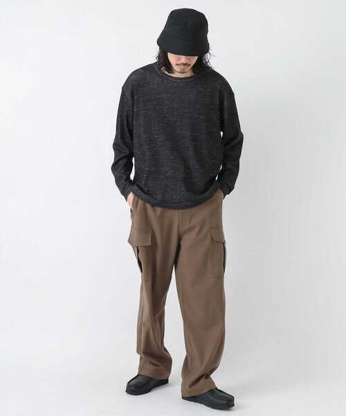 URBAN RESEARCH Sonny Label（アーバンリサーチサニーレーベル）の「『MADE IN JAPAN』 起毛ネップワッフルロングスリーブ（Tシャツ/カットソー・メンズ・グレー系その他/オフホワイト/グレー/ブラック系その他・MEDIUM/LARGE）」の22枚目の写真