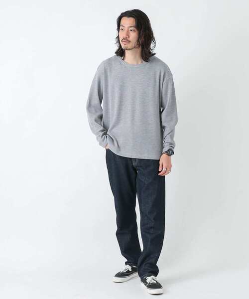 URBAN RESEARCH Sonny Label（アーバンリサーチサニーレーベル）の「『MADE IN JAPAN』 起毛ネップワッフルロングスリーブ（Tシャツ/カットソー・メンズ・グレー系その他/オフホワイト/グレー/ブラック系その他・MEDIUM/LARGE）」の20枚目の写真