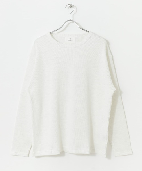 URBAN RESEARCH Sonny Label（アーバンリサーチサニーレーベル）の「『MADE IN JAPAN』 起毛ネップワッフルロングスリーブ（Tシャツ/カットソー・メンズ・グレー系その他/オフホワイト/グレー/ブラック系その他・MEDIUM/LARGE）」の10枚目の写真