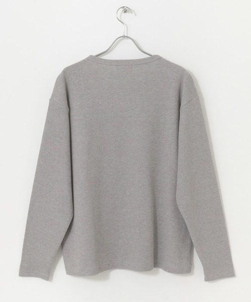 URBAN RESEARCH Sonny Label（アーバンリサーチサニーレーベル）の「『MADE IN JAPAN』 起毛ネップワッフルロングスリーブ（Tシャツ/カットソー・メンズ・グレー系その他/オフホワイト/グレー/ブラック系その他・MEDIUM/LARGE）」の12枚目の写真