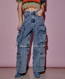MAISON SPECIAL | Low Waist Cargo Denim Pants/ローウエストカーゴデニム【MAISON SPECIAL/メゾンスペシャル】(デニムパンツ)
