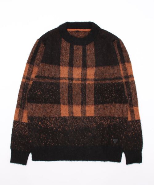 Guess(ゲス)の「Philo Mid Neck Check Sweater(ニット/セーター・メンズ・オレンジ・X-LARGE/LARGE/MEDIUM/SMALL)」の5枚目の写真