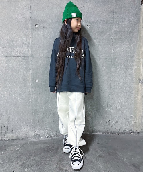 CIAOPANIC TYPY（チャオパニックティピー）の「【KIDS】ニット帽（ニットキャップ/ビーニー・キッズ・グレー/アイボリー/グリーン/ネイビー/オレンジ・ONE SIZE）」の19枚目の写真