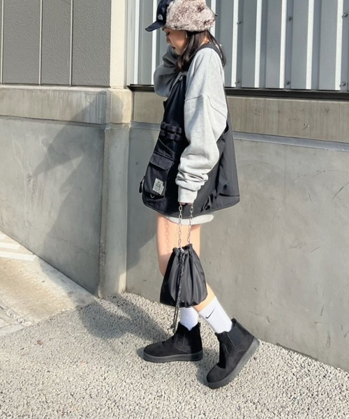 【R&E】サイドゴアムートンブーツ