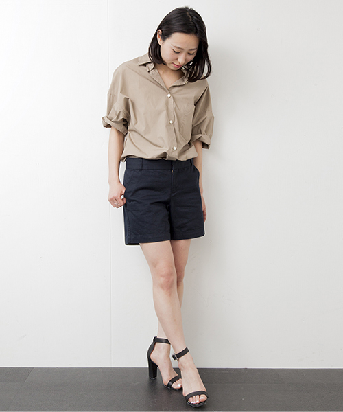 Demi-Luxe BEAMS（デミルクス ビームス）の「Demi-Luxe BEAMS / コットンチノ ショートパンツ（その他パンツ・レディース・オフホワイト/カーキ/ネイビー・38/36）」の11枚目の写真