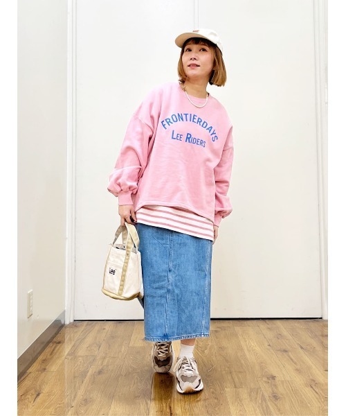 Lee（リー）の「【Lee】プリントコクーンスウェット（スウェット・レディース・ピンク・M/L）」の14枚目の写真