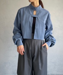 【&g’aime】スタンドカラーブラウス