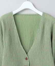 6（ロク）の「＜6(ROKU)＞SHIRRING CURVE CARDIGAN/カーディガン