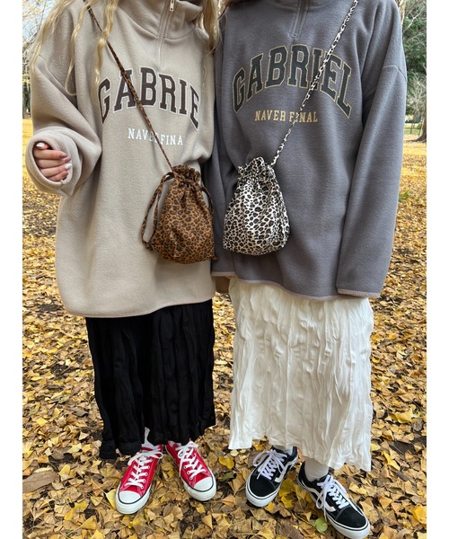 WC(ダブル シー)の「レオパード巾着ショルダー(ショルダーバッグ・レディース・ベージュ/ブラウン・FREE)」の21枚目の写真