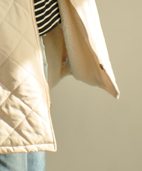 marjour（マージュール）の「WATER-REPELLENT BACK BOA COAT（その他アウター・レディース・アイボリー・M）」の9枚目の写真