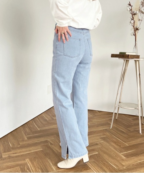 apres jour(アプレジュール)の「ダメージスリットデニムパンツ【ZOZOTOWN限定アイテム】(デニムパンツ・レディース・ダークブルー/ライトブルー・X-LARGE/MEDIUM/SMALL)」の9枚目の写真