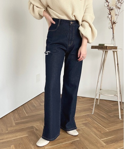 apres jour(アプレジュール)の「ダメージスリットデニムパンツ【ZOZOTOWN限定アイテム】(デニムパンツ・レディース・ダークブルー/ライトブルー・X-LARGE/MEDIUM/SMALL)」の21枚目の写真