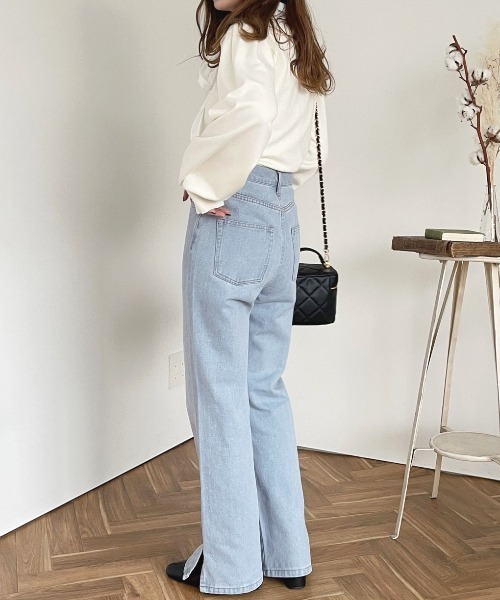 apres jour(アプレジュール)の「ダメージスリットデニムパンツ【ZOZOTOWN限定アイテム】(デニムパンツ・レディース・ダークブルー/ライトブルー・X-LARGE/MEDIUM/SMALL)」の15枚目の写真