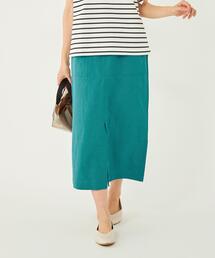 green label relaxing（グリーンレーベルリラクシング）の「コルトレイクリネン コットン ポケット スカート（スカート）」