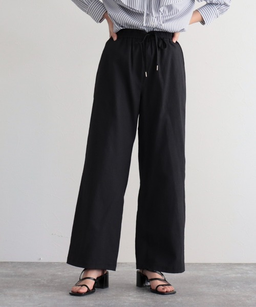 fredy emue（フレディエミュ）の「ドライオックスセミワイドパンツ（スラックス・レディース・オフホワイト/オレンジ/カーキ/ブラック/ブルー・36/38）」の11枚目の写真