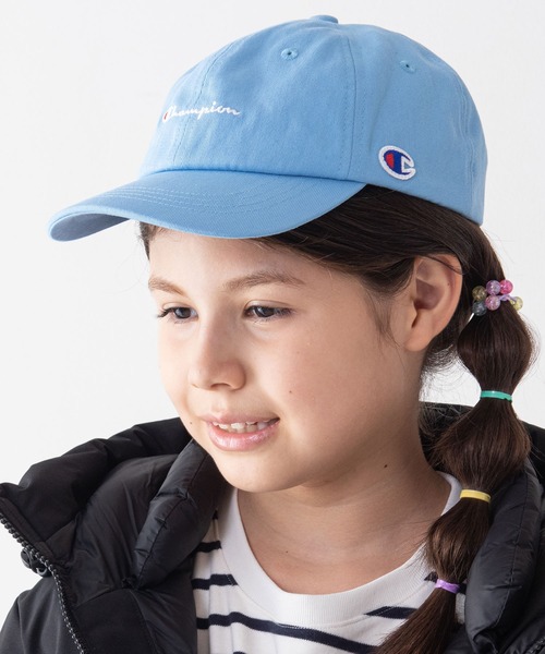 Champion(チャンピオン)の「【CHAMPION/チャンピオン】KIDS スクリプトローキャップ ワンポイントブランドロゴ刺繍 キッズ(キャップ・キッズ・ミント/ブルー/ラベンダー/ブルー系その他/ダークブルー/ブラック/ネイビー/ピンク/ベージュ/オフホワイト・FREE)」の6枚目の写真