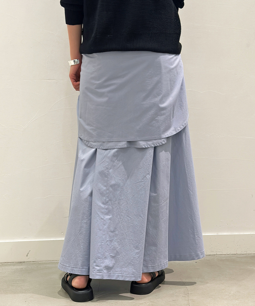 UNDECORATED（アンデコレイテッド）の「【UNDECORATED/アンデコレイテッド】コットンラップスカート（スカート・レディース・ライトブルー・38/36）」の17枚目の写真