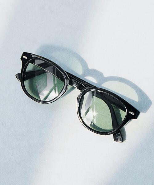 green label relaxing（グリーンレーベルリラクシング）の「GLR ウェリントン ファッション用グラス（メガネ・メンズ・グレー/オリーブ/ライトブルー・FREE）」の2枚目の写真