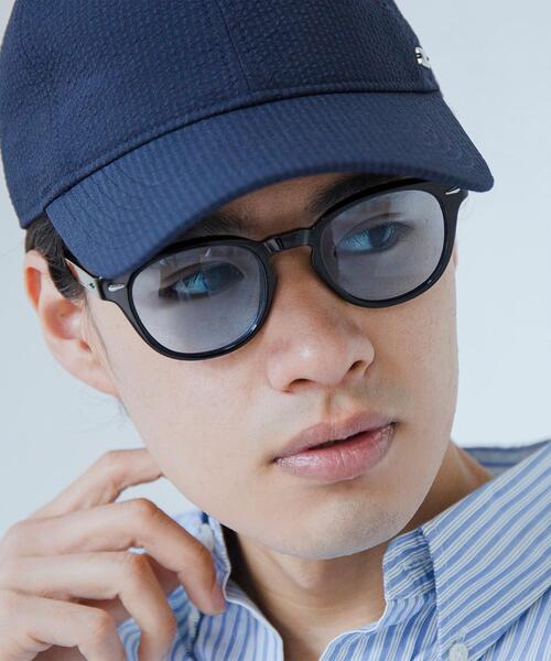 green label relaxing（グリーンレーベルリラクシング）の「GLR ウェリントン ファッション用グラス（メガネ・メンズ・グレー/オリーブ/ライトブルー・FREE）」の3枚目の写真