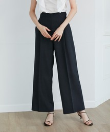 INED シルクスラブツイードタックパンツ la veille ９号 ネイビー INED（イネド）の「シルクスラブツイードタックパンツ《la veille by