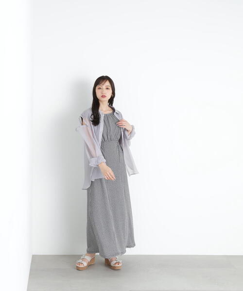 JILL by JILL STUART(ジルバイジルスチュアート)の「◇2WAYシアーシャツトップス(シャツ/ブラウス・レディース・グレー/ホワイト系その他/ブラウン・FREE)」の10枚目の写真