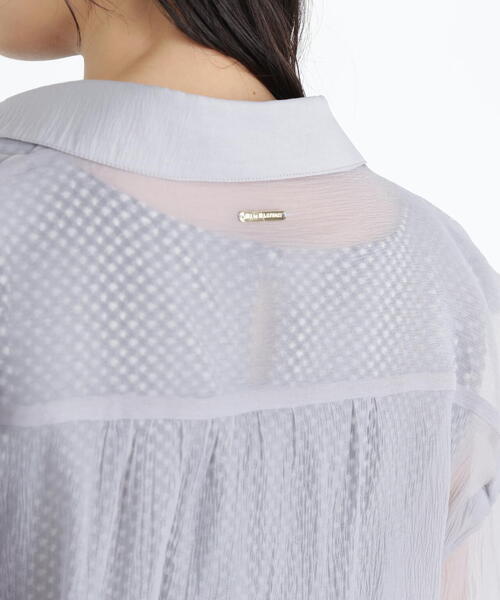 JILL by JILL STUART(ジルバイジルスチュアート)の「◇2WAYシアーシャツトップス(シャツ/ブラウス・レディース・グレー/ホワイト系その他/ブラウン・FREE)」の15枚目の写真