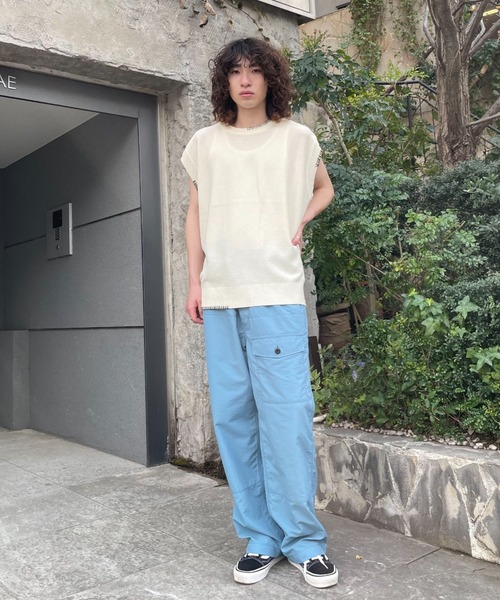 CIAOPANIC（チャオパニック）の「ハンドステッチサマーニットベスト（ベスト・レディース・ブルー/アイボリー/ブラック・FREE）」の5枚目の写真