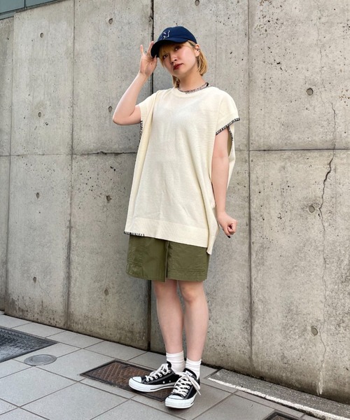 CIAOPANIC（チャオパニック）の「ハンドステッチサマーニットベスト（ベスト・レディース・ブルー/アイボリー/ブラック・FREE）」の8枚目の写真