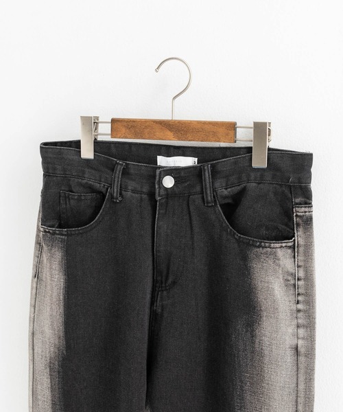 ブラックウォッシュデニムパンツ グラデーションカラー ワイドシルエット（デニムパンツ）｜Ressaca（レサーカ）