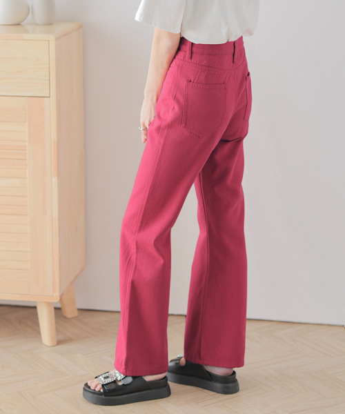 AMELY(エミリー)の「コットンフレアパンツ(その他パンツ・レディース・グリーン/イエロー/ローズ/グレイッシュベージュ/ブラック・M/L)」の21枚目の写真