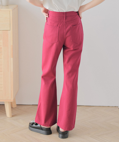 AMELY(エミリー)の「コットンフレアパンツ(その他パンツ・レディース・グリーン/イエロー/ローズ/グレイッシュベージュ/ブラック・M/L)」の17枚目の写真