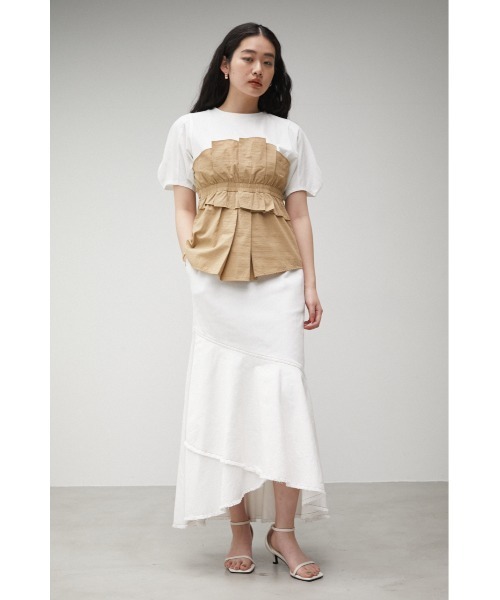 AZUL by moussy(アズールバイマウジー)の「BUSTIER LAYERED TOPS/ビスチェレイヤードトップス(Tシャツ/カットソー・レディース・ベージュ系その他/ライム/ブラック系その他/オレンジ系その他・MEDIUM/SMALL)」の17枚目の写真