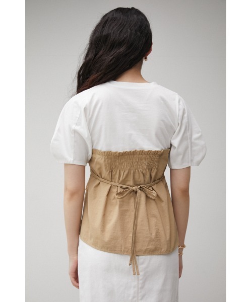 AZUL by moussy(アズールバイマウジー)の「BUSTIER LAYERED TOPS/ビスチェレイヤードトップス(Tシャツ/カットソー・レディース・ベージュ系その他/ライム/ブラック系その他/オレンジ系その他・MEDIUM/SMALL)」の20枚目の写真