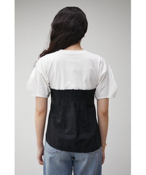 AZUL by moussy(アズールバイマウジー)の「BUSTIER LAYERED TOPS/ビスチェレイヤードトップス(Tシャツ/カットソー・レディース・ベージュ系その他/ライム/ブラック系その他/オレンジ系その他・MEDIUM/SMALL)」の11枚目の写真