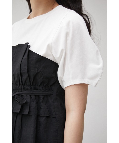 AZUL by moussy(アズールバイマウジー)の「BUSTIER LAYERED TOPS/ビスチェレイヤードトップス(Tシャツ/カットソー・レディース・ベージュ系その他/ライム/ブラック系その他/オレンジ系その他・MEDIUM/SMALL)」の13枚目の写真