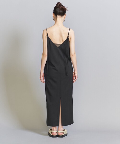 B7538■ビューティー&ユース ポンチ レイヤード ワンピース セットアップ BEAUTY&YOUTH UNITED ARROWS（ビューティーアンドユース
