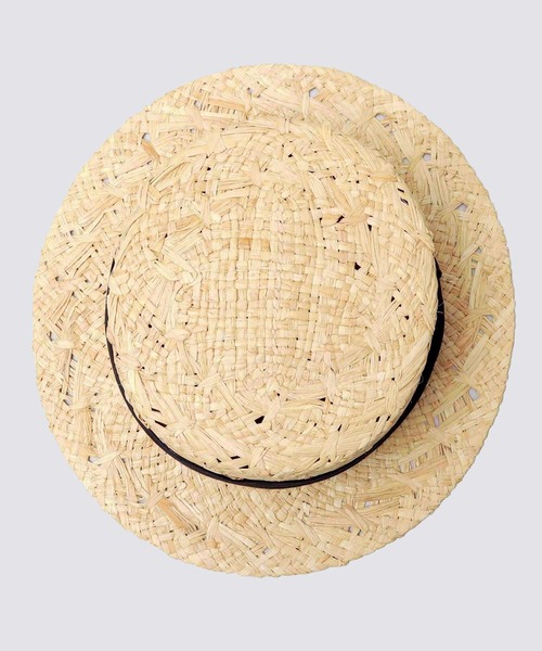 ReqHatter（レックハッター）の「ラフィア ミドルブリム カンカン帽（ハット・メンズ・ベージュ・FREE）」の10枚目の写真