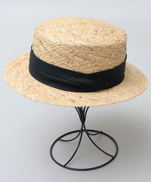 ReqHatter（レックハッター）の「ラフィア ミドルブリム カンカン帽（ハット・メンズ・ベージュ・FREE）」の17枚目の写真