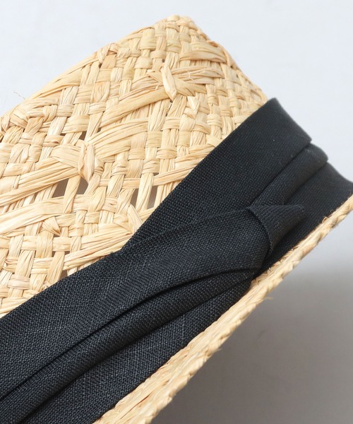 ReqHatter（レックハッター）の「ラフィア ミドルブリム カンカン帽（ハット・メンズ・ベージュ・FREE）」の13枚目の写真