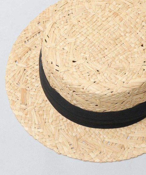 ReqHatter（レックハッター）の「ラフィア ミドルブリム カンカン帽（ハット・メンズ・ベージュ・FREE）」の15枚目の写真