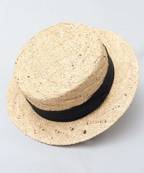 ReqHatter（レックハッター）の「ラフィア ミドルブリム カンカン帽（ハット・メンズ・ベージュ・FREE）」の7枚目の写真