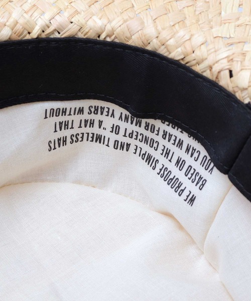 ReqHatter（レックハッター）の「ラフィア ミドルブリム カンカン帽（ハット・メンズ・ベージュ・FREE）」の3枚目の写真