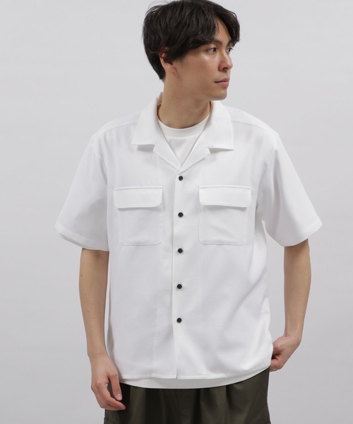 LAKOLE（ラコレ）の「リネンライクCPOシャツ / 198863（シャツ/ブラウス・メンズ・チャコールグレー/マスタード/グレイッシュブルー/ホワイト・MEDIUM/LARGE/X-LARGE）」の2枚目の写真