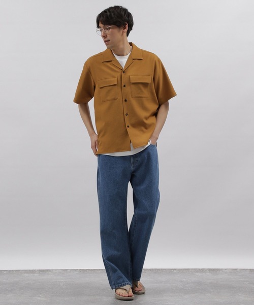 LAKOLE（ラコレ）の「リネンライクCPOシャツ / 198863（シャツ/ブラウス・メンズ・チャコールグレー/マスタード/グレイッシュブルー/ホワイト・MEDIUM/LARGE/X-LARGE）」の14枚目の写真